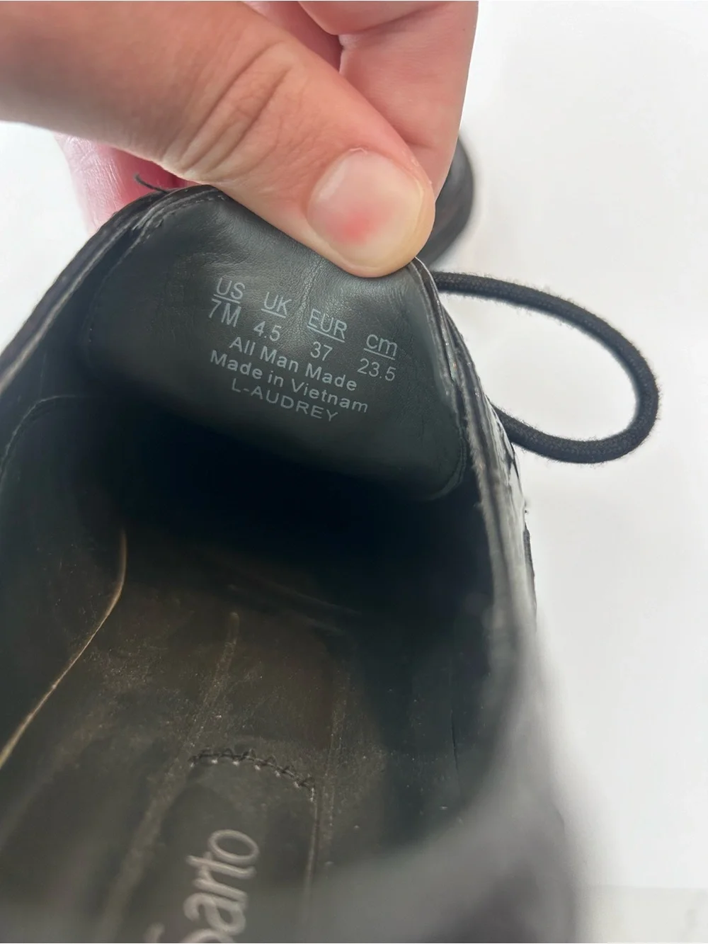 Franco Sarto Black Croc-Embossed Derby Lace-Up Shoes